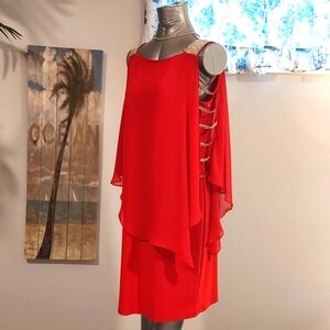 NWOT ❤️ red with silver accents dress